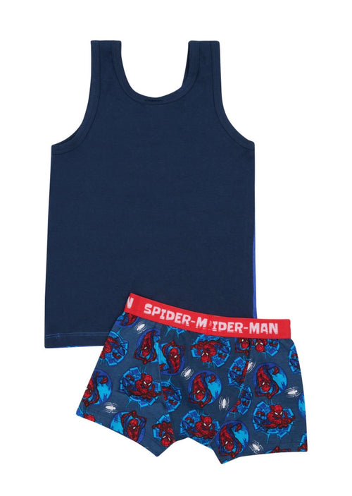 Boys Spiderman Singlet and Trunk Set