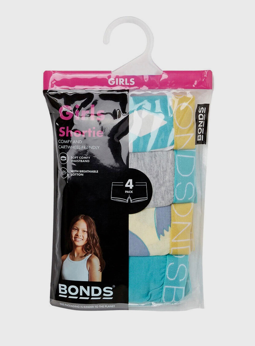 Girls Shortie 4 Pack